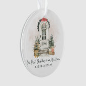 Persoonlijk eerste kerstfeest in nieuw huis-acryli ornament (voorkant)