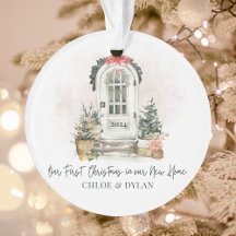 Persoonlijk eerste kerstfeest in nieuw huis-acryli