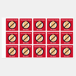 Persoonlijk ei-allergiesymbool voor kinderen Geen  Labels