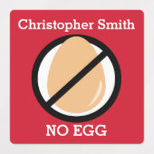 Persoonlijk ei-allergiesymbool voor kinderen Geen  Labels (Design 2)