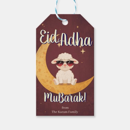 Persoonlijk Eid Al Adha Eid Mubarak Moslim Cadeau Cadeaulabel (Voorkant)