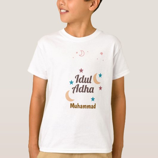 Persoonlijk Eid Ul Adha T-shirt voor kinderen - op (Voorkant)