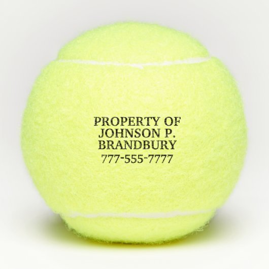Persoonlijk Eigendom Van Tennisballen (Voorkant)