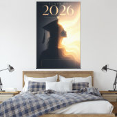 Persoonlijk eindexamenjaar 2026 Canvas naamkunst Afdruk (Insitu (Slaapkamer))