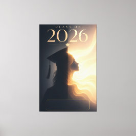 Persoonlijk eindexamenjaar 2026 Canvas naamkunst Afdruk