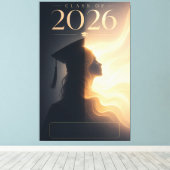 Persoonlijk eindexamenjaar 2026 Canvas naamkunst Afdruk (Insitu (Houten vloer))
