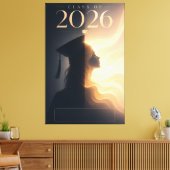 Persoonlijk eindexamenjaar 2026 Canvas naamkunst Afdruk (Insitu (Woonkamer))