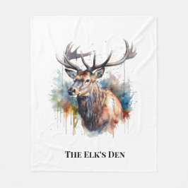 Persoonlijk elandhuisje knus lodge cadeau fleece deken