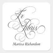 Persoonlijk Elegaant Ex Libris Boekplaatje Sticker (Voorkant)