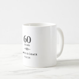 Persoonlijk Elegant 60e Diamanten Trouwfeest Cadea Koffiemok