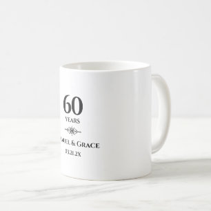 Persoonlijk Elegant 60e Diamanten Trouwfeest Cadea Koffiemok