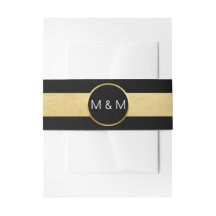 Persoonlijk Elegant Black Faux Gold Foil Wedding