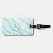 Persoonlijk Elegant Blue Agate  Bagagelabel (Voorkant horizontaal)