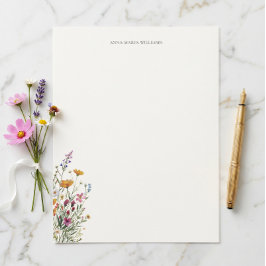 Persoonlijk Elegant Chic Bloem Letterhoofd Briefhoofd