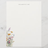 Persoonlijk Elegant Chic Bloem Letterhoofd Briefhoofd (Voorkant)