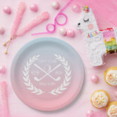 Persoonlijk Elegant Golf Club Gold Wreath Papieren Bordje (Feest)