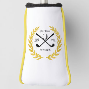 Persoonlijk Elegant Golf Club Logo Gold Wreath Golfheadcover