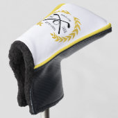 Persoonlijk Elegant Golf Club Logo Gold Wreath Golfheadcover (3/4 voorkant)