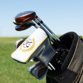 Persoonlijk Elegant Golf Club Logo Gold Wreath Golfheadcover (Insitu)