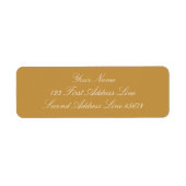 Persoonlijk Elegant Goud & Wit Retouradres Etiket (Voorkant)