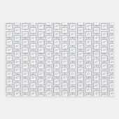 Persoonlijk Elegant Initiaal Monogram Inpakpapier Vel (Voorkant 3)