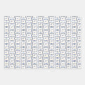 Persoonlijk Elegant Initiaal Monogram Inpakpapier Vel (Voorkant)