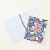 Persoonlijk Elegant Iriserend Confetti Notitieboek (Binnen)