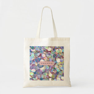 Persoonlijk Elegant Iriserend Confetti Tote Bag