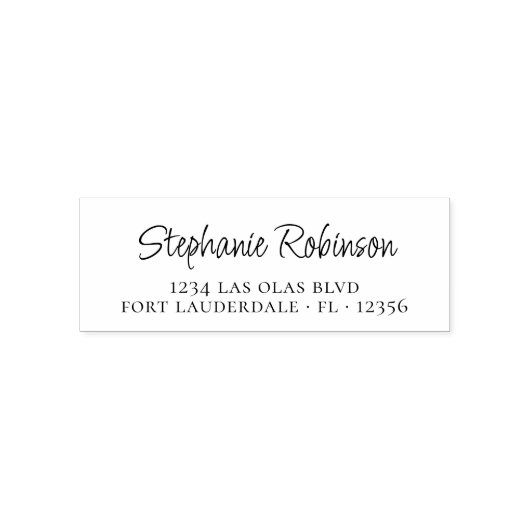 Persoonlijk Elegant Manuscript Informeel Adres van Zelfinktende Stempel (Design)