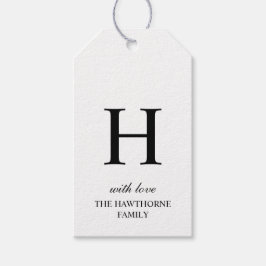 Persoonlijk Elegant Minimalistisch Monogram Cadeaulabel