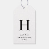 Persoonlijk Elegant Minimalistisch Monogram Cadeaulabel (Achterkant)