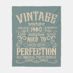 Persoonlijk elegant modern vintage verjaardagscade fleece deken