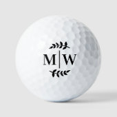 Persoonlijk Elegant Monogram Golfballen (Voorkant)
