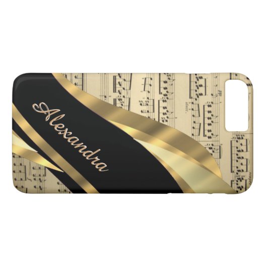 Persoonlijk elegant muziekblad Case-Mate iPhone case (Achterkant (Horizontaal))