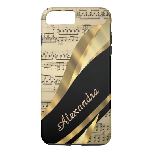 Persoonlijk elegant muziekblad Case-Mate iPhone case (Achterkant)