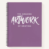 Persoonlijk Elegant Paars Sketchbook Notitieboek (Voorkant)