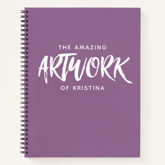 Persoonlijk Elegant Paars Sketchbook Notitieboek (Voorkant)