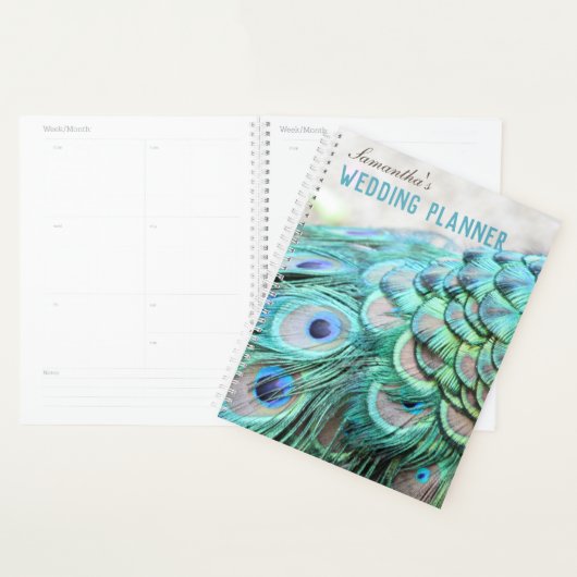 Persoonlijk Elegant Peacock Feathers Wedding Planner (Display)