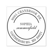 Persoonlijk Elegant Retouradres Rubber Stempel (Design)