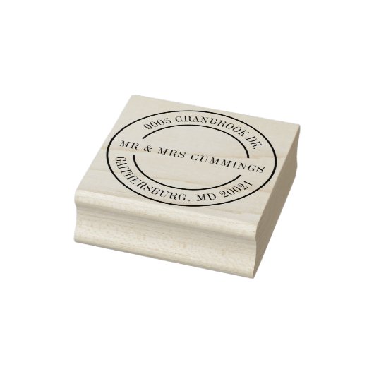 Persoonlijk Elegant Retouradres voor Koppels Rubberstempel (Stempel)