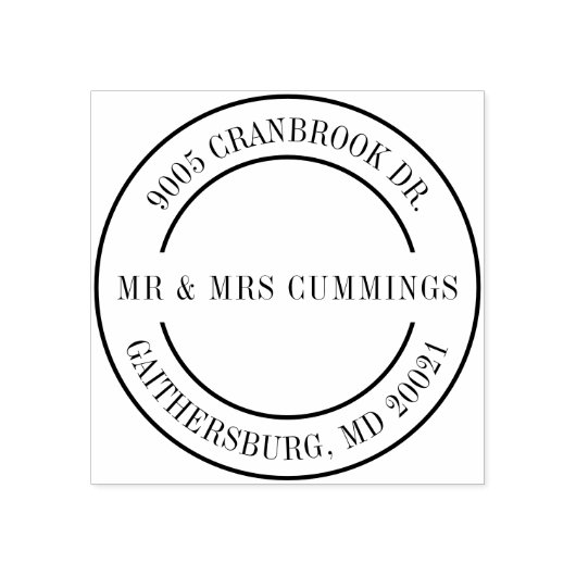 Persoonlijk Elegant Return-adres Rubberstempel (Afrduk)