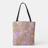 Persoonlijk Elegant Roze Botanisch Ontwerp Tote Bag (Achterkant)