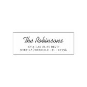 Persoonlijk Elegant Script Business Return-adres Zelfinktende Stempel (Design)