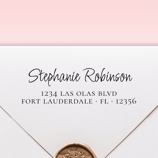 Persoonlijk Elegant Script Informel Retouradres Zelfinktende Stempel