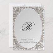 Persoonlijk Elegant Silver-Vrijgezellenfeest Kaart (Achterkant)