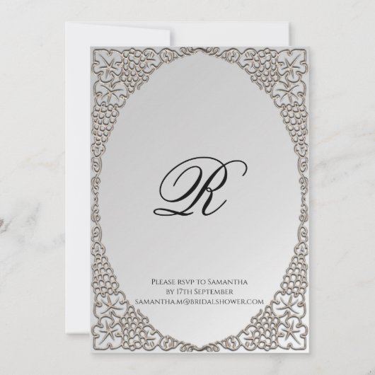 Persoonlijk Elegant Silver-Vrijgezellenfeest Kaart (Achterkant)