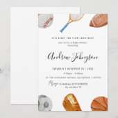 Persoonlijk Elegant Sport Baby shower Kaart (Voorkant / Achterkant)