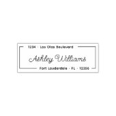 Persoonlijk Elegant Stijlvol Script Retouradres Zelfinktende Stempel (Design)