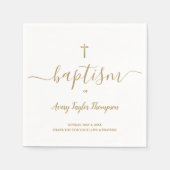 Persoonlijk elegant White Gold Cross-baptisme Servet (Voorkant)