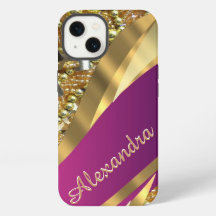 Persoonlijk elegante roze en gouden bling